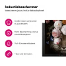 Bloemen - Jan Davidsz de Heem - Tijger - Schilderij - Stilleven - Oude meesters Inductie beschermer vinyl 3mm middel -wsfeer2_website