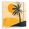 Illustratie - Palmboom - Zon - Heuvels plexiglas 5mm klein -zzzproduct_nieuw