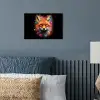 Graffiti - Vos - Zwart - Pop art poster papier klein -sfeer2