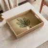 Vaas - Olijftakken - Bladeren - Beige Dienblad Rechthoek middel -sfeer1