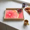 Grapefruit - Roze - Levendig Dienblad Rechthoek middel -sfeer2