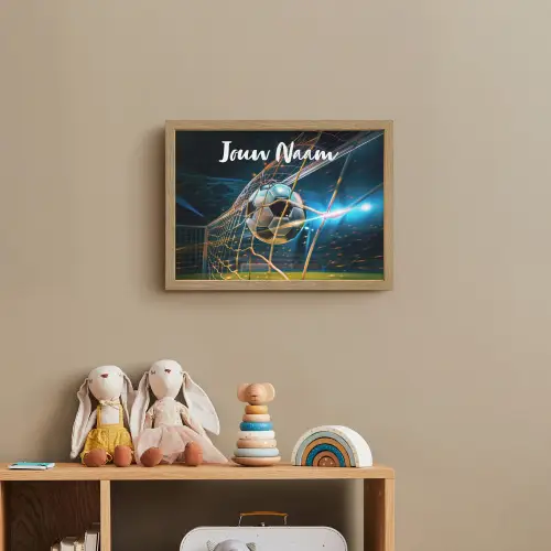 Voetbal - Goal - Sport - Jongens Light Box met batterij (Wandlamp kind) middel -sfeer2_kind