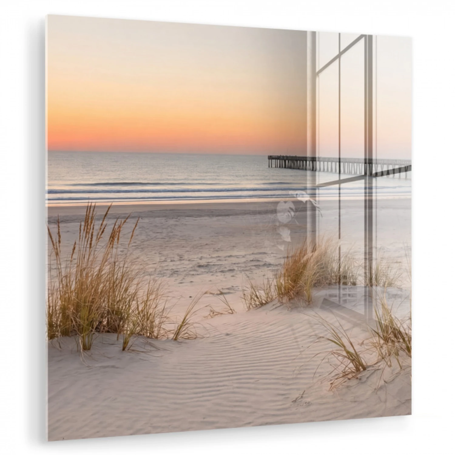 Pier - Zonsondergang - Strand plexiglas 5mm klein -zzzproduct_nieuw