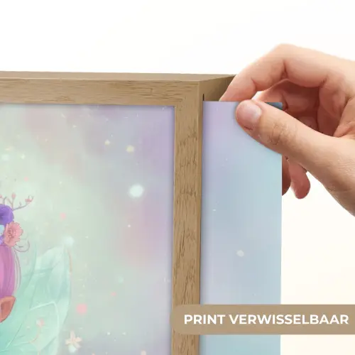 Fee - Paars - Glinsters Light Box met batterij (Wandlamp kind) middel -USP_websiteprintNL
