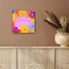 Tas - Roze - Bloemen aluminium wit klein -sfeer4