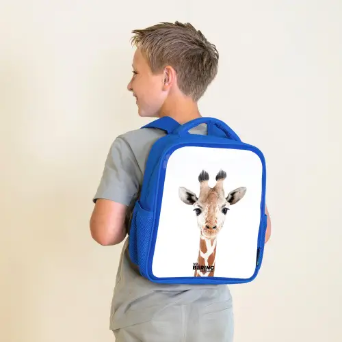 Gerrie Giraffe Kinderrugzak - Blauw middel -sfeer2