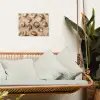 Kastanje Champignons - Beige tuinposter los doek klein -sfeer7