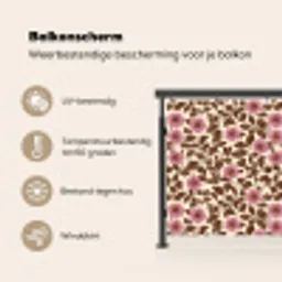 Bloemen - Bladeren - Kleurrijk Balkonbeschermer Duitsland klein 596 -specs_NL