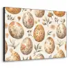 Paaseieren - Bruin - Bloemen Textielframe zwart klein -3d