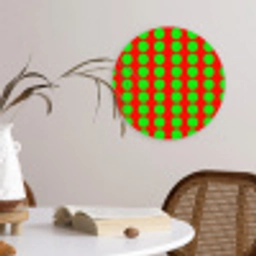 Stippen - Patroon - Groen Wandcirkel kunststof plaat 5mm dik klein 188 -sfeer4