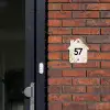 Gele bloemen - Traditioneel Naambord Huisje klein -sfeer2