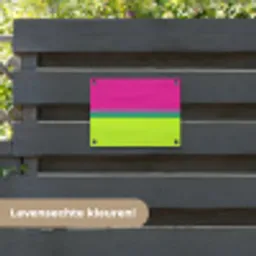 Strepen - Modern - Kleurrijk tuinposter los doek klein -sfeer3