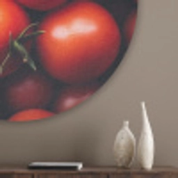 Groente - Rood - Tomaten Akoestische PET Vilt - Rond klein -sfeer5_closeup