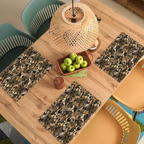 Herfst - Bladeren - Camouflage Placemat vinyl groot 368 -zzsfeer5_Kitchenyeah-website