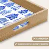 Patroon - Huizen - Blauw Dienblad Rechthoek middel 911 -USP_HandgreepNL