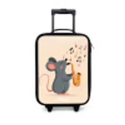 Muis - Saxofoon - Muziek Kinderkoffer - Zwart klein -3d