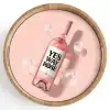 Bubbels - Rosé - Roze Dienblad Rond middel -z3d_shopping