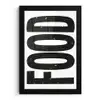 Food - Zwart - Wit - Decoratie fotolijst zwart zonder passe partout klein -3d
