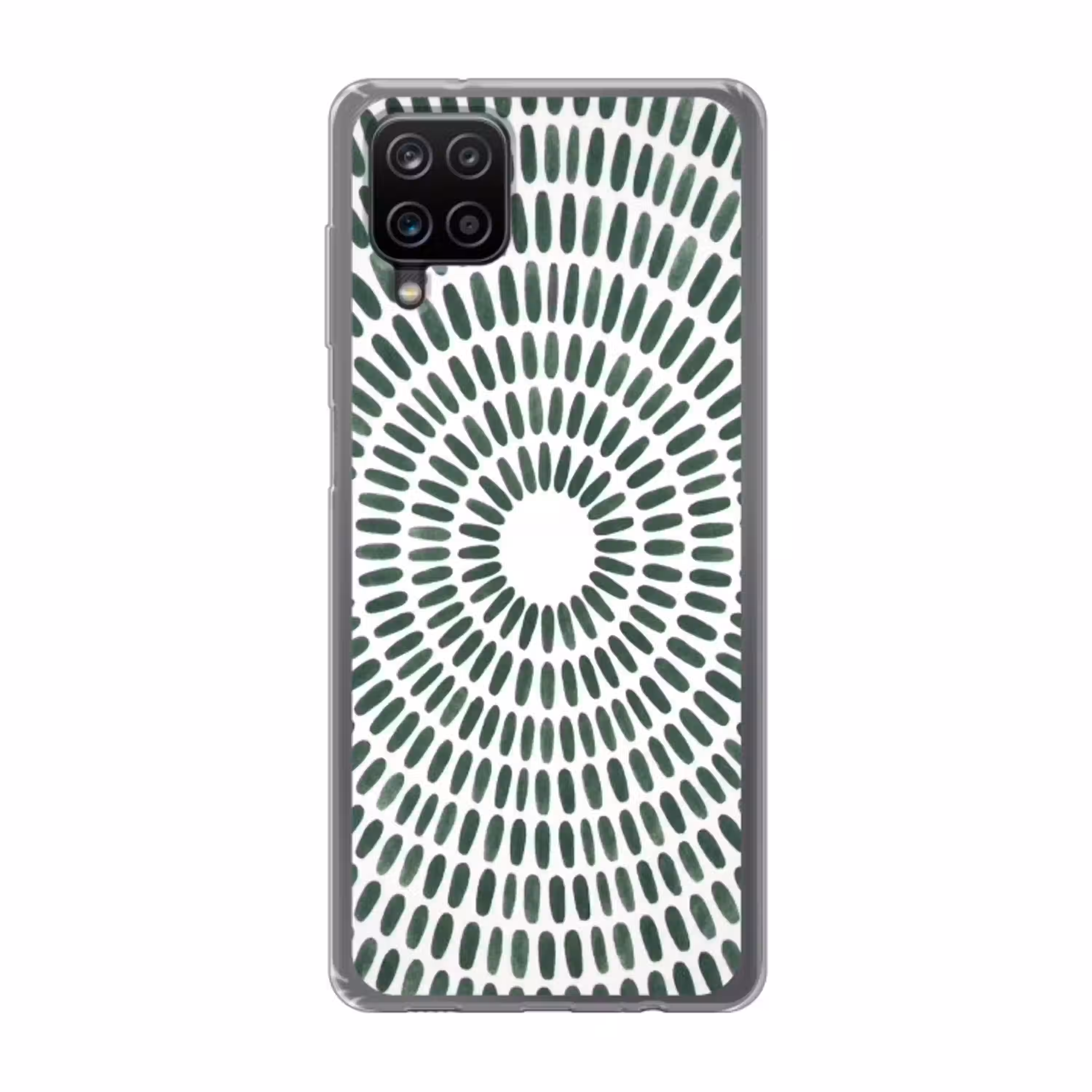 Abstract - Cirkel - Patroon - Modern - Groen Telefoonhoesje Samsung Galaxy A12 klein -3d