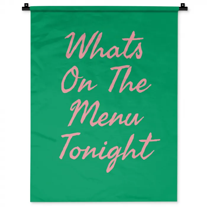 Menu - Quote - Roze Wandkleed katoen klein -zz3d