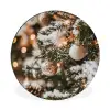 Kerst - Kerstboom - Winter - Binnen - Sneeuw Wandcirkel aluminium klein -3d