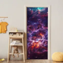 Space - Stars - Abstract - Colorful deurposter klein -sfeer4
