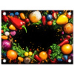 Groente - Graffiti - Kleurrijk - Koken - Abstract tuinposter los doek klein -3d