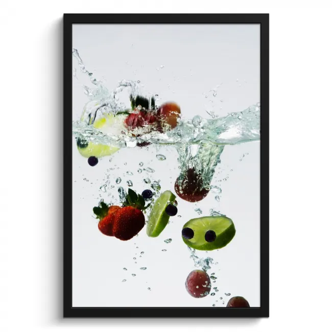 Poster met lijst - Vruchtensymfonie in Water