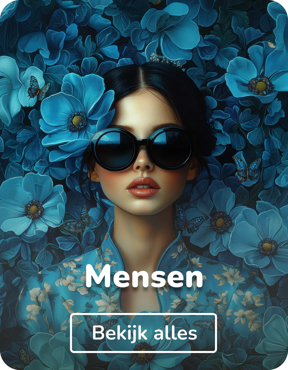 Glas schilderijen mensen