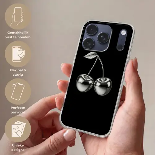 Kers - Luxueus - Metallic Telefoonhoesje iPhone 17 Pro klein -sfeer3_NL