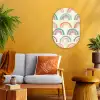 Regenboog - Pastel - Patroon Wandcirkel Ovaal Forex klein -sfeer4
