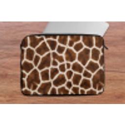 Giraf - Vacht - Klassiek - Bruin laptophoes neopreen klein -tafel