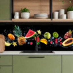 Splash - Fruit - Zwart keuken achterwand 2 middel -sfeer3