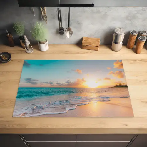 Tropische Zonsondergang Symfonie Inductie beschermer vinyl 3mm klein -sfeer5