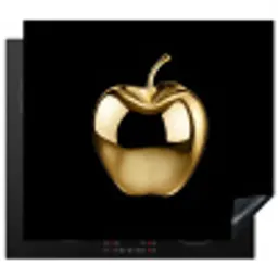 Appel - Goud - Chrome - Zwart Inductie beschermer vinyl 3mm middel -3d