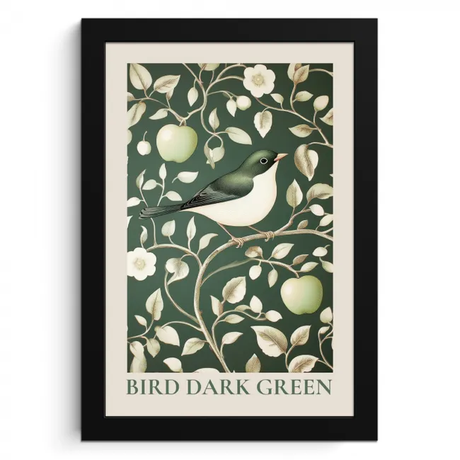 Groen - Vogel  - Bloemen KitchenYeah - Keuken - Fotolijst klein -3d