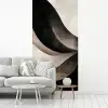 Abstract - Golven - Zwart - Verweerd fotobehang vinyl groot -woonkamer