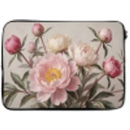 Pioenrozen - Boeket - Roze laptophoes neopreen klein -zkaufland3dotto