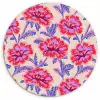 Bloemen - Patroon - Meerkleurig Wandcirkel kunststof plaat 5mm dik klein 188 -3d