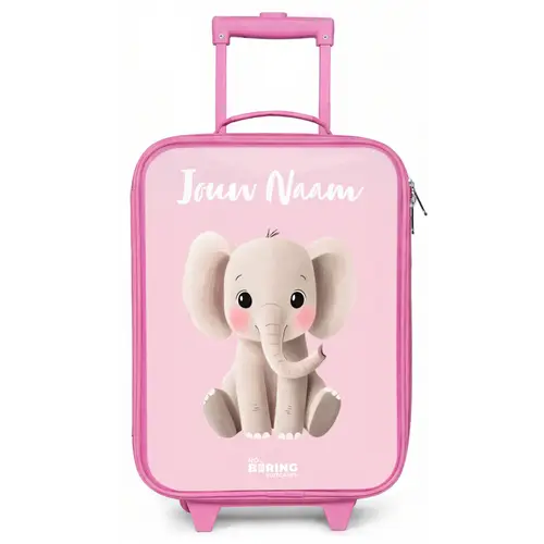 Olifant - Grijs - Baby - Slurf Kinderkoffer - Roze klein -zz3dotto