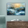 Abstract - Landschap - Bergen - Blauw - Modern canvas 2cm klein -sfeer4