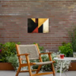 Abstract - Herfst kleuren - Goud - Vormen - Modern Tuinposter op houten frame 2 cm dik klein -sfeer3