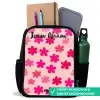 Bloemen - Patroon - Roze Rugzak - Zwart middel -inhoud_NL