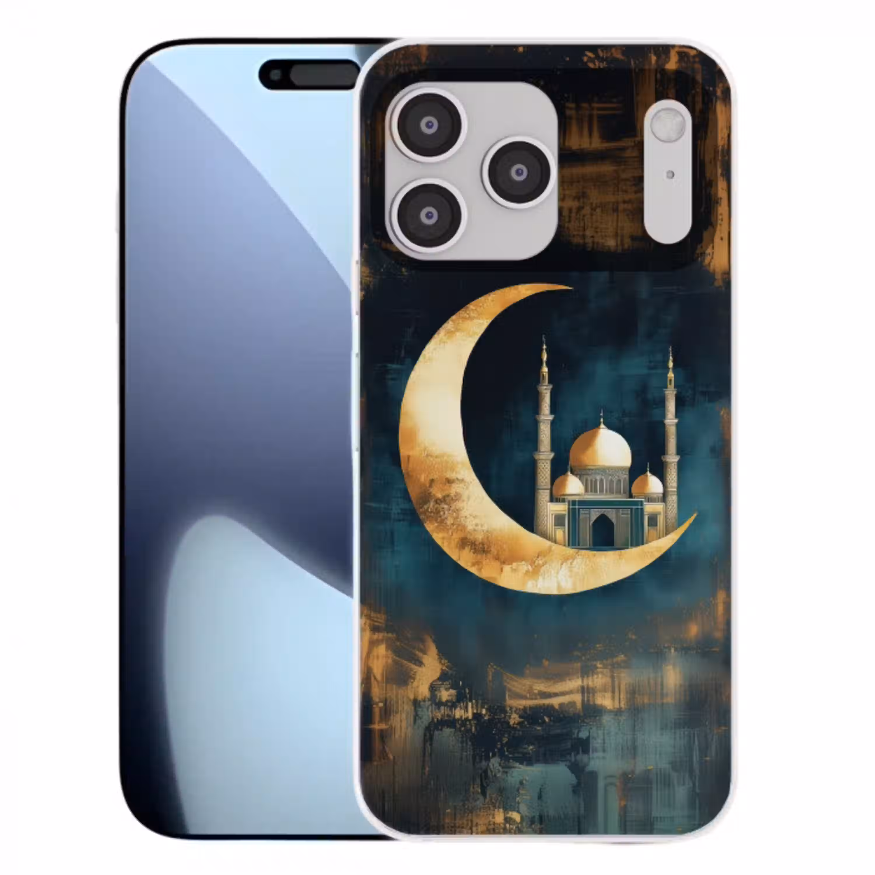 Moskee - Halve maan - Goud - Ramadan - Islamitische Telefoonhoesje iPhone 17 Pro Max klein -3d