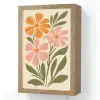 Minimalistisch - Bloemen - Bladeren - Roze Light Box met kabel (Wandlamp) klein -3d