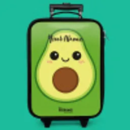 Kawai - Avocado - Groen Kinderkoffer - Zwart klein -zzz_website3d_nbs
