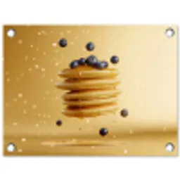 Pannenkoeken - Eten - Honing - Geel tuinposter los doek klein -3d