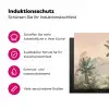 Tropisch landschap - palmbomen - Bloemen - Roze lucht Inductie beschermer vinyl 3mm middel -zzzzzzz-lf-ups