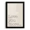 Minimalistisch - Love - Beige fotolijst zwart zonder passe partout klein -3d