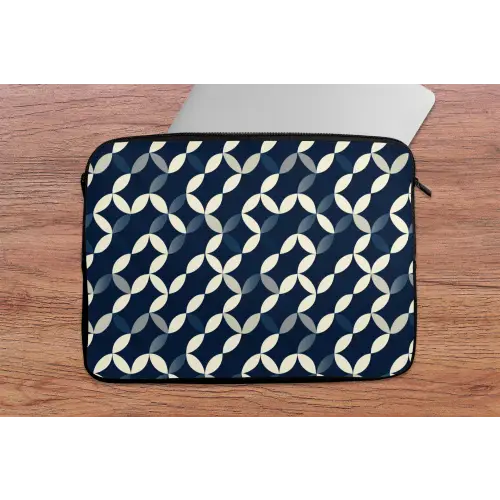 Abstract - Patroon - Blauw laptophoes neopreen klein 279 -tafel